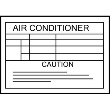 Nissan 27090-C988B Label-Caution,Air Conditioner