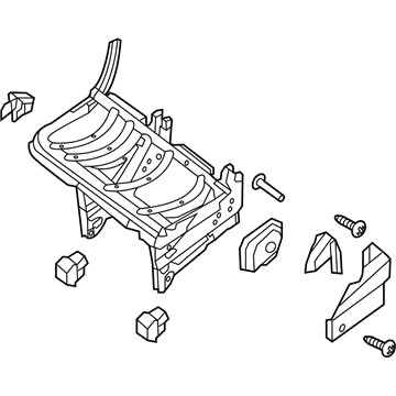 Nissan 88301-1PC1A Frame Assembly-Cushion,Rear Seat RH