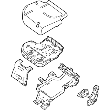 Nissan 88300-ZS25A Cushion Assembly-Rear Seat, RH