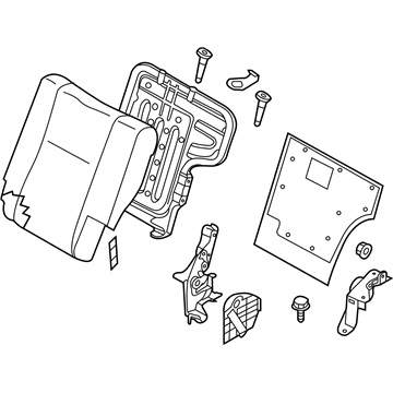 Nissan 88650-CB600 Back Assembly-Rear Seat,L