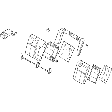 Nissan 88600-4RA0B Back Assy-Rear Seat