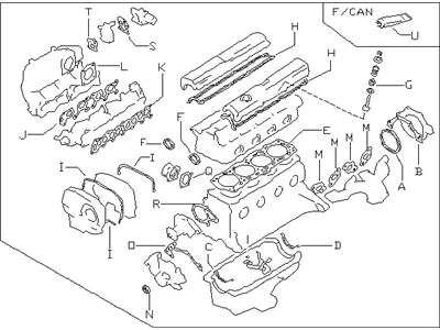 1999 Nissan Sentra Cylinder Head Gasket - 10101-4B026