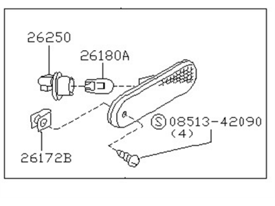 Nissan Stanza Side Marker Light - 26180-09A00