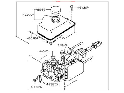 2020 Nissan Armada Brake Master Cylinder Reservoir - 46010-5ZA7C