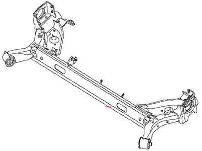 2009 Nissan Sentra Axle Beam - 55501-ET80A