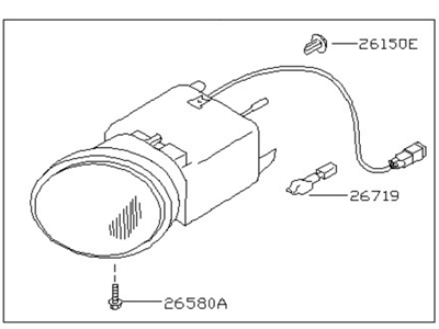 Nissan 26155-5M125 Lamp Fog LH