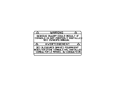 Nissan 96919-ZC200 Label-Caution,Console Safety