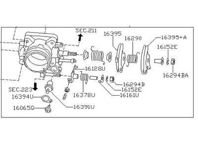 Nissan Frontier Throttle Body - 16118-5S100