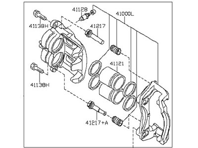 2011 Nissan Pathfinder Brake Caliper - 41011-ZS60A