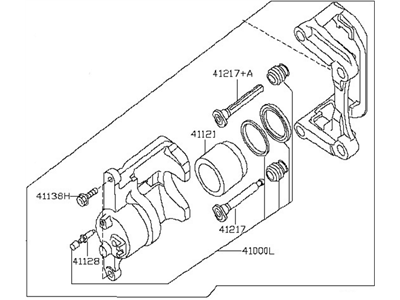 Nissan 41001-9N00A CALIPER Assembly-Front RH,W/O Pads Or SHIMS