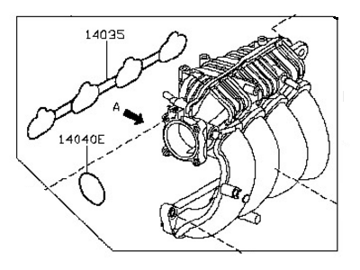 Nissan 14001-ET00A Manifold Assy-Intake