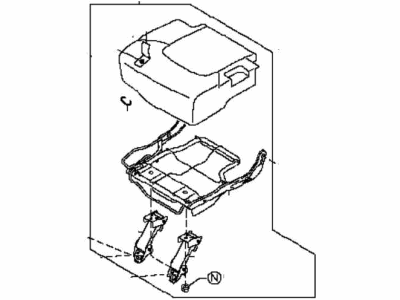 Nissan 89300-1LB0B Cushion Assy-3rd Seat,RH