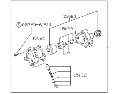 Nissan 15010-D4201 Pump Assembly-Oil