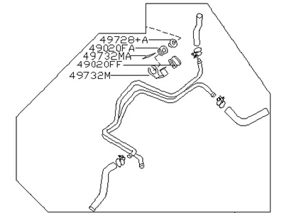 2003 Nissan Quest Power Steering Hose - 49726-7B010