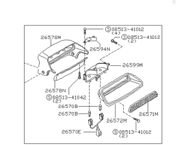 Nissan 26590-41F01 Lamp Assembly-Stop