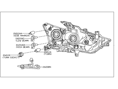 Nissan Maxima Headlight - 26010-9DJ0B