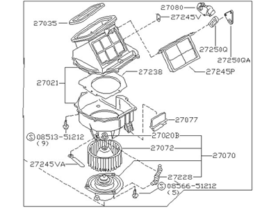 Nissan Xterra Blower Motor - 27215-9Z100