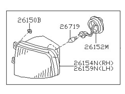 Nissan 26150-2W125 Lamp Assembly-Fog,RH