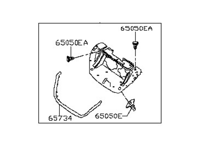 Nissan 65730-5SA1A Cover Assembly-Charge Port