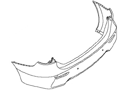 Nissan 85022-4FU0H Rear Bumper Cover