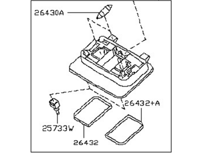 Nissan 26430-CC010 Lamp Assembly-Map