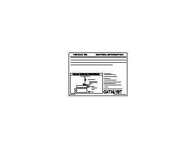 Nissan 14805-9AF0B Emission Label