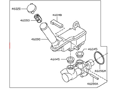 Nissan Juke Brake Master Cylinder Reservoir - D6010-1KD0A