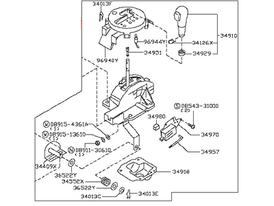 Nissan 350Z Automatic Transmission Shifter - 34901-CE80B