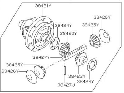 Nissan 38411-16E00 Case Complete Differential