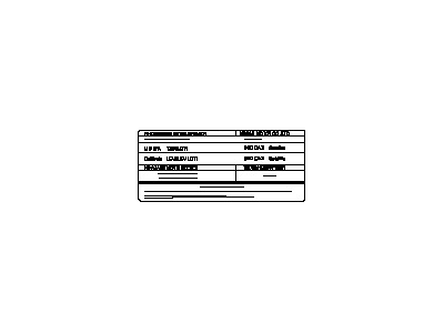 Nissan 14805-7FH0C Label-Emission Control Information
