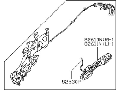 Nissan 82502-5Z000 Slide Right Passenger Door Lock Actuator