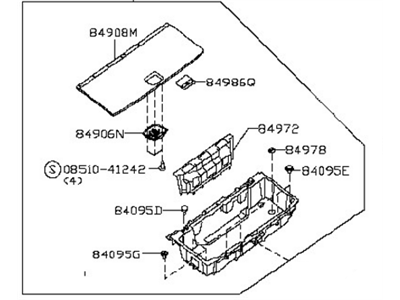 Nissan 84975-3JA1A Box Assy-Luggage Floor,Center