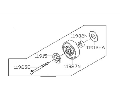 Nissan 11925-7S00B Pulley Assy-Idler