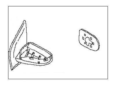 Nissan 96301-ET01E Mirror Assy-Outside,RH