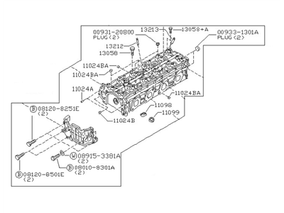 1998 Nissan Altima Cylinder Head - 11040-9E000