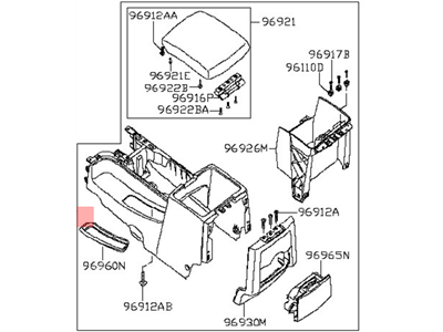 Nissan 96910-9BH1C Console - Floor