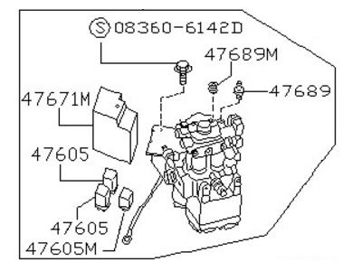 1989 Nissan 240SX Brake Fluid Pump - 47600-40F00