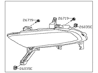 Nissan 26150-4RA0B Lamp Fog RH