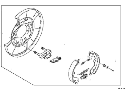 Nissan 44000-EA06A Brake Assembly-Parking Rear RH