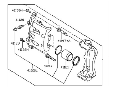 2016 Nissan Leaf Brake Caliper - 41001-3TA0A