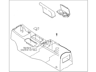 1997 Nissan Maxima Center Console Base - 96910-0L700