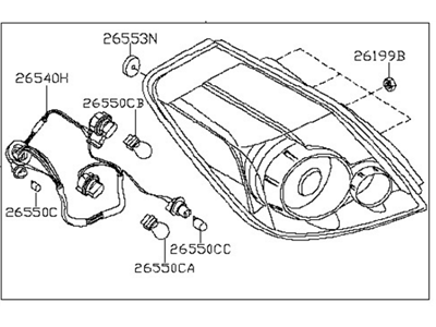 Nissan Altima Tail Light - 26555-ZX00A