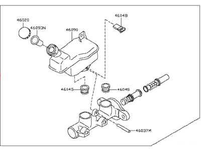 Nissan Versa Brake Master Cylinder Reservoir - D6010-EL01A