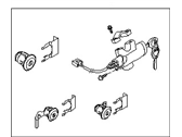 Nissan Titan Ignition Lock Cylinder - 99810-ZH30B Key Set-Cylinder Lock