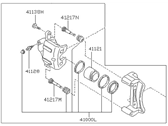 Nissan 240SX Brake Caliper - 41001-44F01 CALIPER-Brake RH