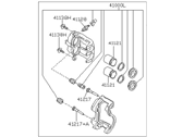 Nissan Pathfinder Brake Caliper - 41001-1W600 CALIPER Assembly-Front RH,W/O Pads Or SHIMS